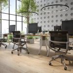 Modern style conceptual office interior room 3 d illustration