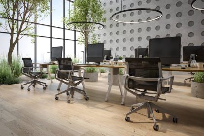 Modern style conceptual office interior room 3 d illustration