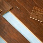 Newly Installed Brown Laminate Flooring Abstract.