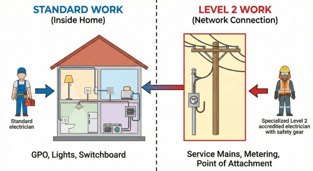 Difference between Standard Electrician and Level 2 ASP Electrician